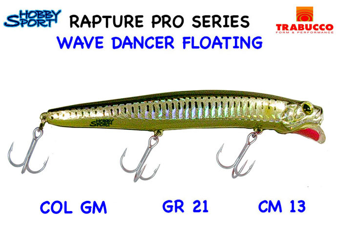 WAVE DANCER COLORE GM MINNOW RAPTURE 21 GR FLOAT 13 CM  SPINNING MARE SPIGOLA