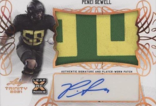 2021 Leaf Trinity Penei Sewell #PA-PS1