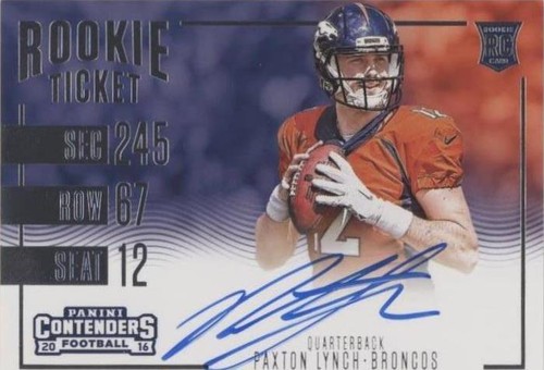 2016 Panini Contenders Paxton Lynch #343