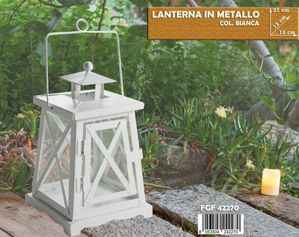 Porta Candela Lumino Lanterna Metallo Bomboniera Matrimonio Con Camino 42270 dfh