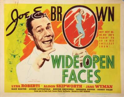 Wide Open Faces lobby card Joe E Brown Lyda Roberti 1938 OLD PHOTO