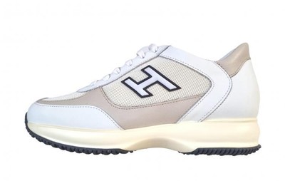 HOGAN HOGAN HERRENSCHUHE SNEAKERS INTERACTIVE H FLOCK HXM00N0324ZTEXZ710 WEISS