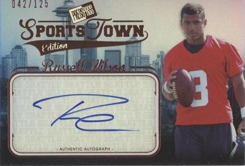 ラッセル・ウイルソン直筆サイン入り超大型写真…Russell Wilson… Russell Wilson Autographed Sports Illustrated 2020 Edition
