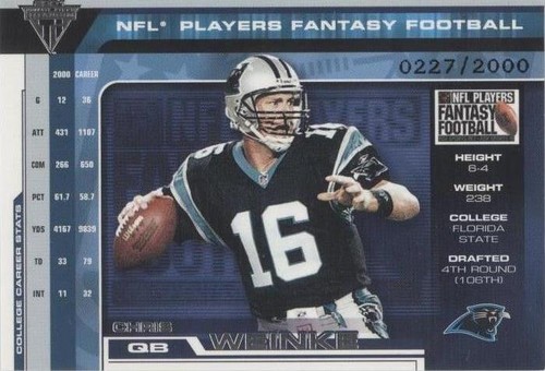 2001 Pacific Private Stock Titanium Chris Weinke #3