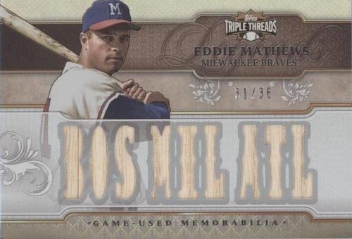 2014 Topps Triple Threads - Eddie Mathews #TTRL-EM