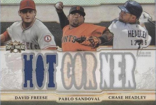 2014 Topps Triple Threads - Chase Headley David Freese Pablo Sandoval #TTRC-FSH