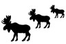 Elch 3 Stück - Wandtattoo Aufkleber Sticker vers.Farben
