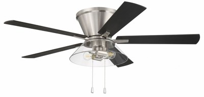Craftmade Lighting IST52BNK5 Insight - 5 Blade Flush Ceiling Fan with Light Kit