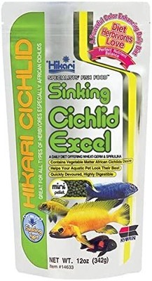 Hikari Cichlid Excel Mini Sinking Pellet For Tropical Fish Nutrient Rich 12-Oz.