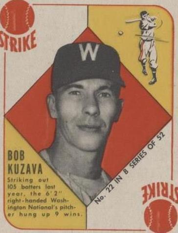 1952 TOPPS # 85 BOB KUZAVA YANKEES VG-EX SET BREAK 493854 (KYCARDS
