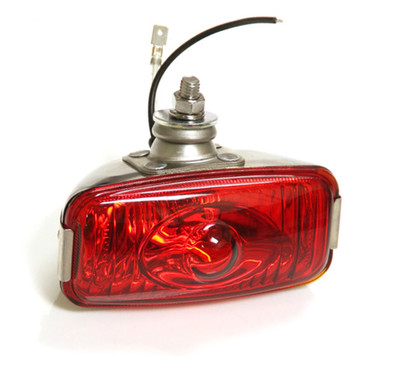 CLASSIC CAR RETRO REAR STAINLESS RED FOG LAMP LIGHT 12v FORD MINI GLASS Y3278