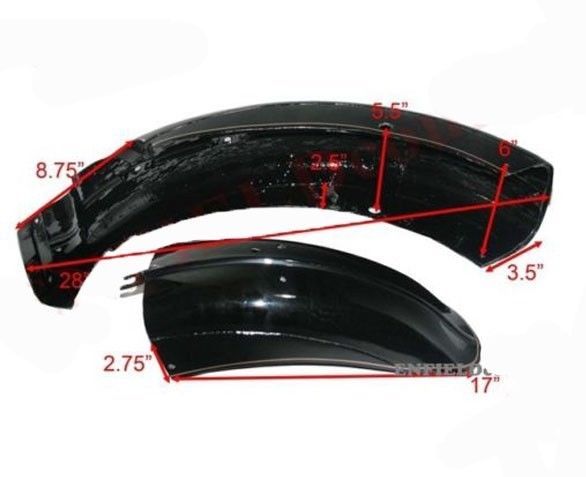 New Black Painted Rear Golden Striped Mudguard Fender Unit Matchless G3lS  