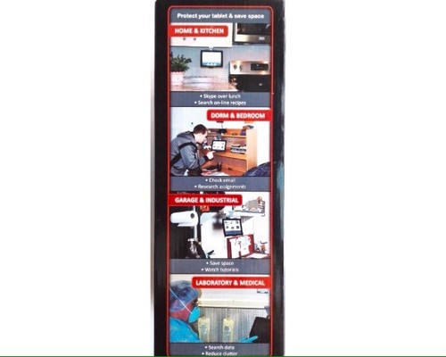 Ipad Tablet Mount Holder Stand for Kitchen Cabinets and Shelves. Universal De...