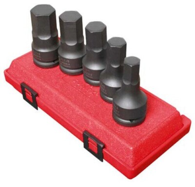 Sunex 4506 5 Piece 3/4'' Drive SAE Hex Impact Set