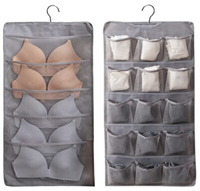Hanging Bra And Panty Organizer With Mesh Pockets Hanging Sock Organizer Dual Si