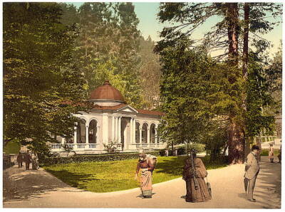 The Waldquelle, Marienbad, Bohemia, Austro-Hungary c1900 OLD PHOTO