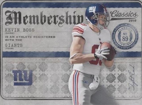 2010 Panini Classics Kevin Boss #25