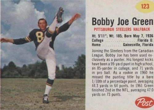 1962 Post Bobby Joe Green #123