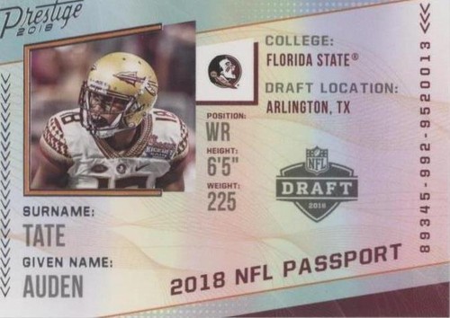 2018 Panini Prestige Auden Tate #PP-AT