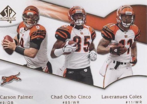 2009 SP Authentic Carson Palmer Chad Johnson Laveranues Coles #189