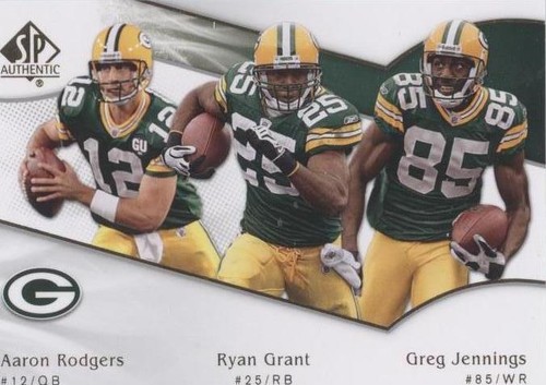 2009 SP Authentic Aaron Rodgers Greg Jennings Ryan Grant #186