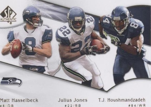 2009 SP Authentic Julius Jones Matt Hasselbeck T.J. Houshmandzadeh #176