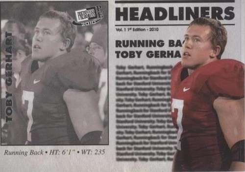 2010 Press Pass Portrait Edition Toby Gerhart #HL-27