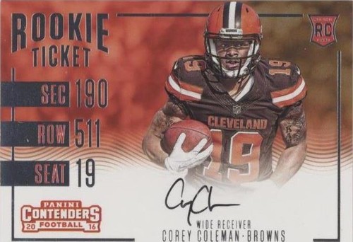 2016 Panini Contenders Corey Coleman #365