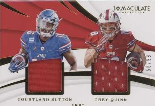 2018 Panini Immaculate Collection Collegiate Courtland Sutton Trey Quinn #8