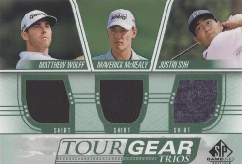 2021 SP Game Used - Justin Suh Matthew Wolff Maverick McNealy #TG3-SMW
