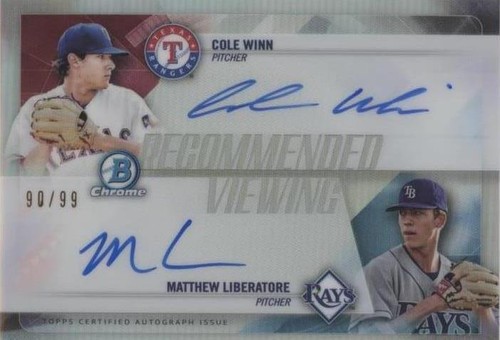 2018 Bowman Draft - Cole Winn Matthew Liberatore #RVA-WL