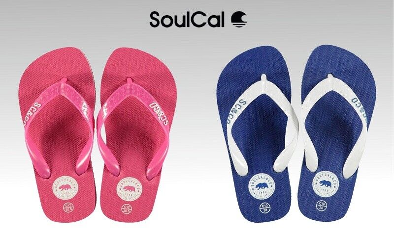 Boys Girls SoulCal Footwear Stylish Casual Maui Flip Flops Sizes from 3 to 6