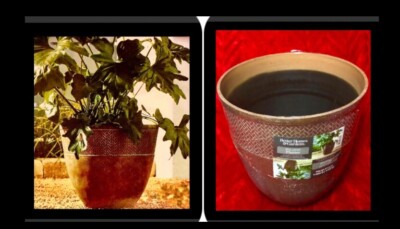Better homes and gardens plant planter bexley 14.6” Weather/fade Resistant,Brown