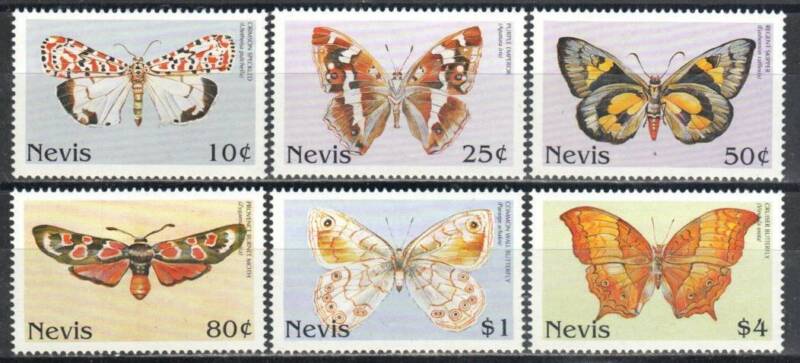Nevis Stamp 1011-1016  - Butterflies and moths