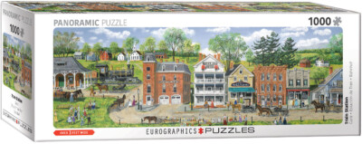 Gare, puzzle 1000 pièces panoramique Puzzles pour adultes casse tête Jigsaw