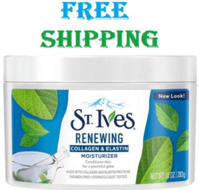 St. Ives Moisturizer Collagen and Elastin Facial Moisturizer Renewing 10 Oz