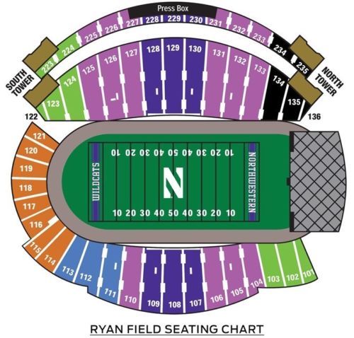 Northwestern vs Wisconsin Tickets  10/27 2 - Aisle Seats !!!