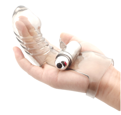 Finger Sleeve Vibrator G Spot Vibrating Dildo Adult Women Sex Toy FREE BULLET - Picture 12 of 12