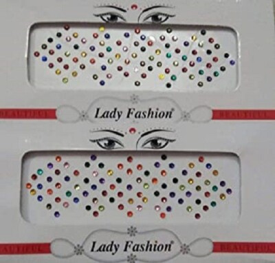 3 Pack Multi Color Size Indian Bindi Round Dots Tattoo Body Art Sticker Freeship