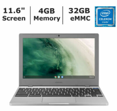 NEW Samsung Chromebook 4 11.6'' HD Intel N4000 4GB RAM 32GB eMMC Google Classroom