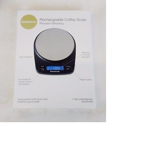BONAVITA RECHARGEABLE PRECISION COFFEE SCALE, BV02001MU, NEW in box