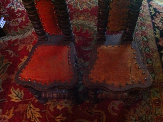 Set of Two Antique Jacobean Praying Chairs