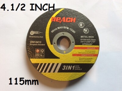 115mm Metal Cutting Slitting Discs 4 1/2