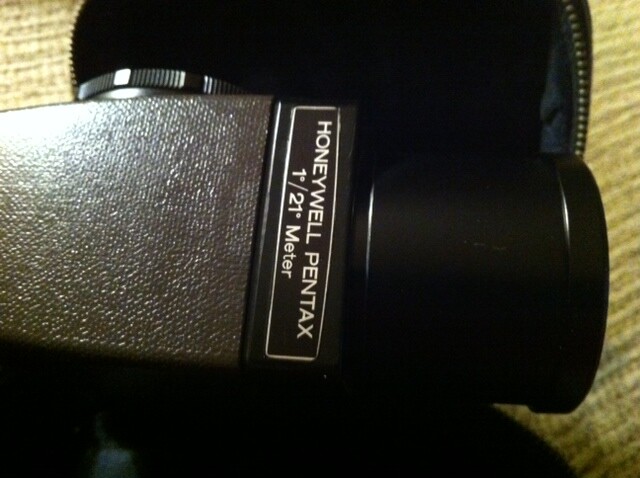 Vintage Honeywell Pentax Asahi 1/21 Spotmeter Exposure Light meter w/case & cap