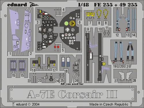 eduard 49255 x 1/48  A-7E for Hasegawa