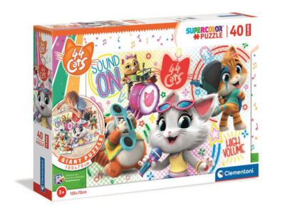 Clementoni - Puzzle 40el. Podłogowe 44 Cats