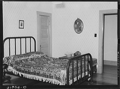 Photo:Bedroom in home of Joseph La Blanc. Crowley, Louisiana