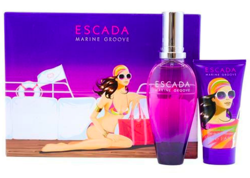ESCADA MARINE GROOVE エスカーダ マリングルーヴ100ml Escada Marine Groove for Women 2pc Set - 1.6 oz Eau de Toilette