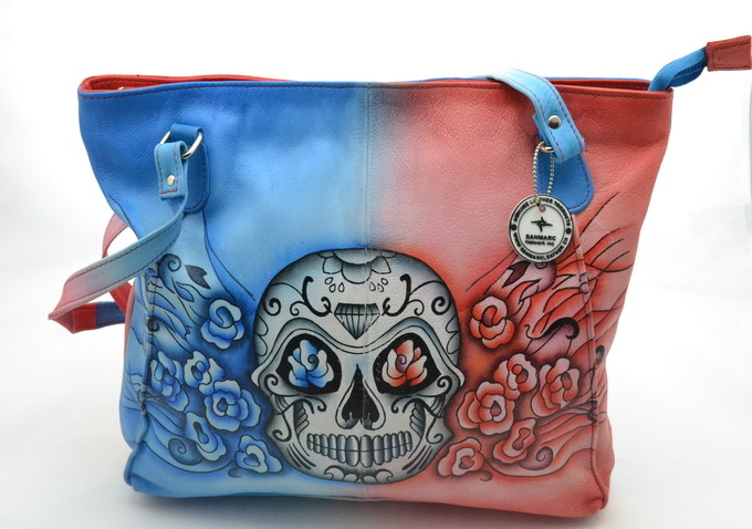 Women's Fashion Handbag Sugar Skull High Quality Leather