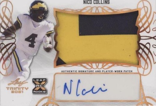 2021 Leaf Trinity Nico Collins #PA-NC1